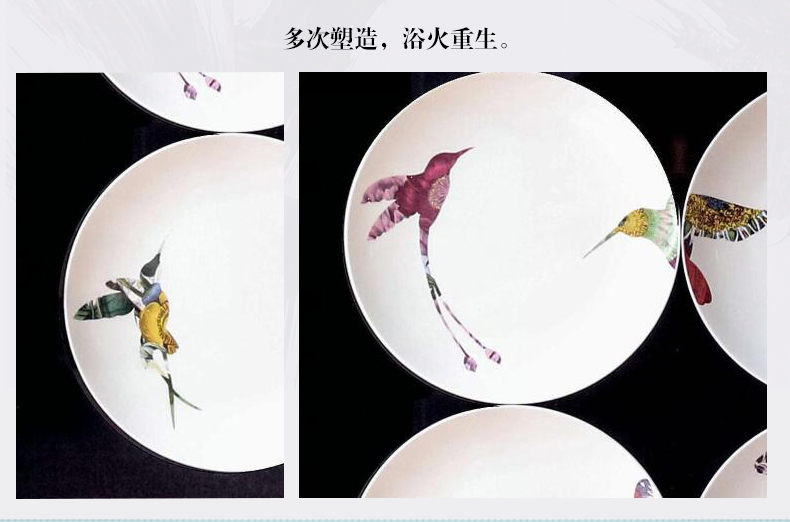 設(shè)計師樣板間實物盤子畫 現(xiàn)代輕奢餐廳玄關(guān)立體掛畫 錦瓷