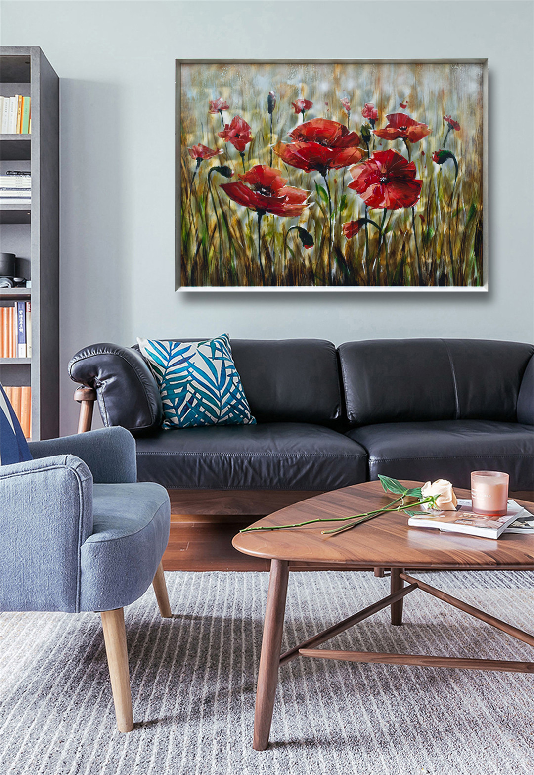 網(wǎng)紅咖啡廳火鍋服裝餐飲飯店鋪房間墻壁墻面裝飾復古工業(yè)風鐵藝畫 花草樹木系列2