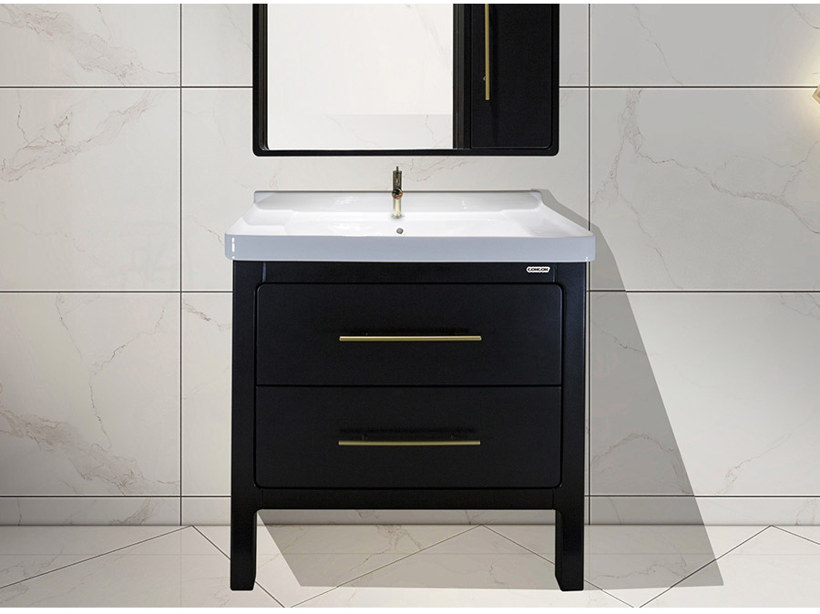 落地式陶瓷浴室柜,現代簡約實木浴室柜,GOHGOH浴室柜