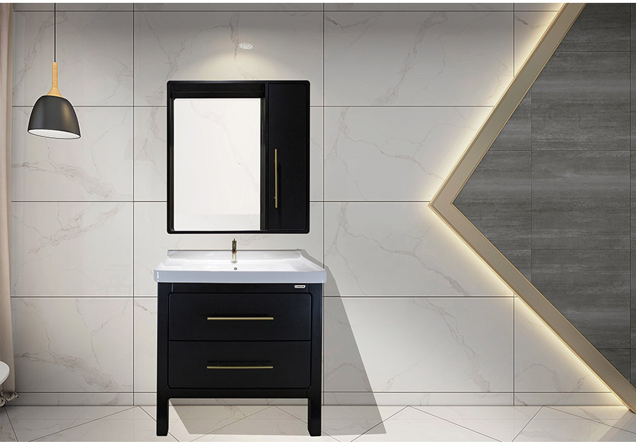 落地式陶瓷浴室柜,現代簡約實木浴室柜,GOHGOH浴室柜