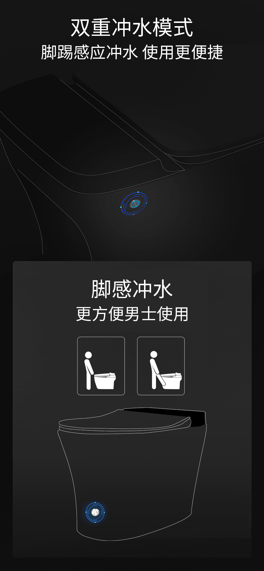 GOHGOH 家用衛(wèi)生間陶瓷坐便器 即熱式脈沖馬桶 一體式座便節(jié)水防臭馬桶2001